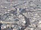 Der Arc de Triomphe vom Eiffelturm